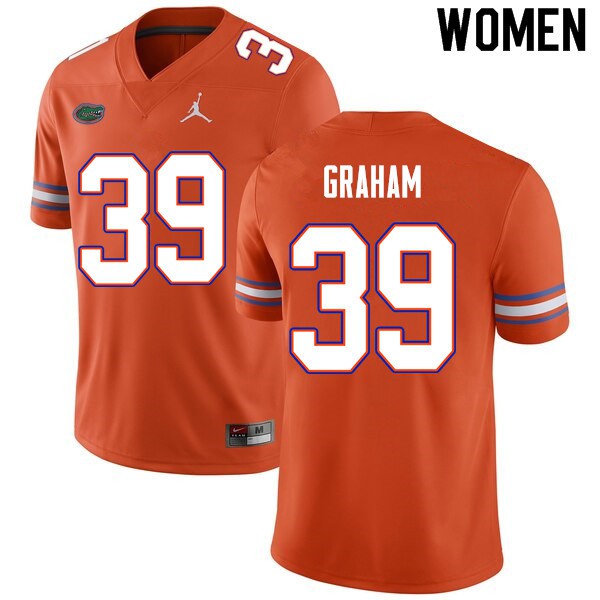 Women #39 Fenley Graham Florida Gators College Football Jerseys Orange